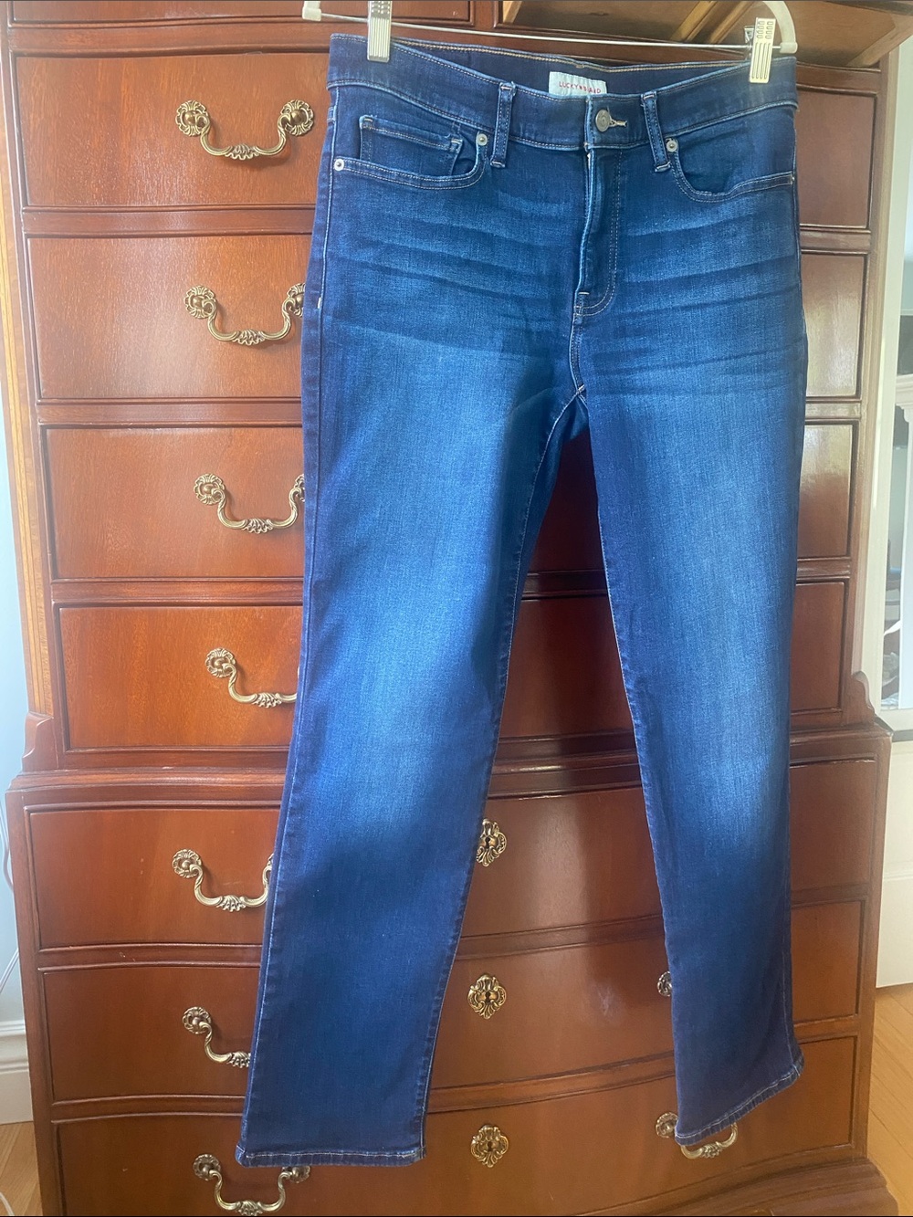 Lucky Brand Women's Sweet Mid-rise Dark Blue Straight leg Jeans